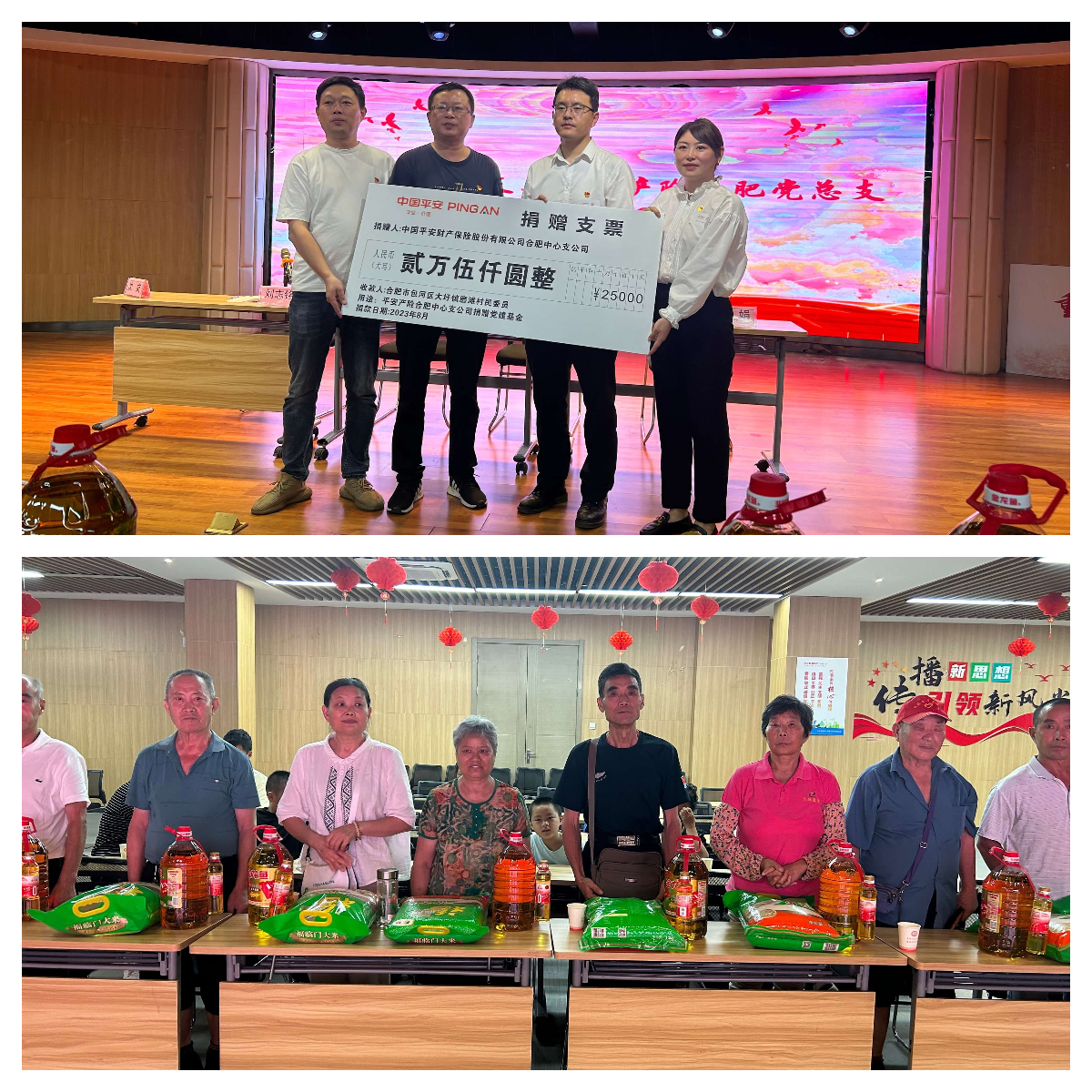 平安产险乡风文明100行动走进大圩镇磨滩村