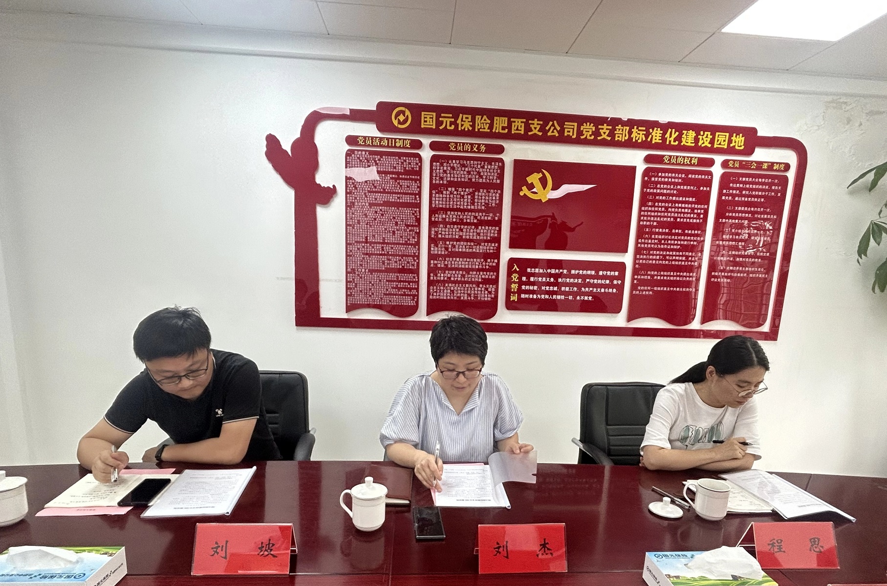 肥西县县委常委、副县长刘杰莅临国元保险肥西支公司调研指导工作